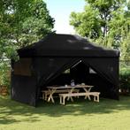 Partytent inklapbaar pop-up met 4 zijwanden zwart, Verzenden, Nieuw, 2 meter of meer, Partytent