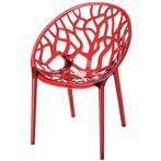 Cailyn designstoel transparant rood