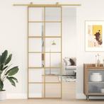vidaXL Schuifdeur 76x205 cm helder ESG-glas en aluminium, Doe-het-zelf en Verbouw, Deuren en Horren, Verzenden, Nieuw