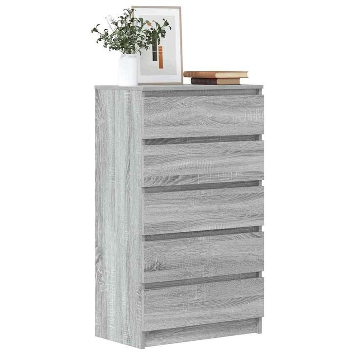 vidaXL Ladekast 60x36x103 cm bewerkt hout grijs sonoma, Huis en Inrichting, Kasten | Buffetkasten, 25 tot 50 cm, Nieuw, Overige houtsoorten