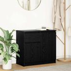vidaXL Dressoir met lade 71x35x65 cm spaanplaat zwart, Verzenden, Nieuw, 50 tot 100 cm, 25 tot 50 cm