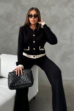 Elegant Knitted Co Ord set with Jacket and wide leg trousers, Kleding | Dames, Trouwkleding en Trouwaccessoires, Verzenden, Nieuw
