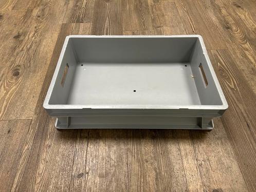 stevige gebruikte kratten grijs 600x400x140 mm stapelbakken, Doe-het-zelf en Verbouw, Kratten en Dozen, 50 tot 75 cm, Gebruikt