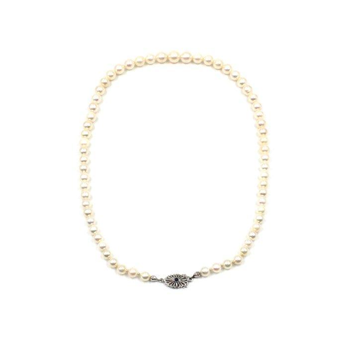 Zonder Minimumprijs - Halsketting - 18 karaat Witgoud Parel, Sieraden, Tassen en Uiterlijk, Kettingen