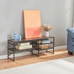 TV meubel Västiarharg 120x30x46 cm zwart en walnootkleurig [, Huis en Inrichting, Kasten | Televisiemeubels, Verzenden, Nieuw