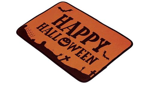 Halloween Deurmat Happy Halloween 60cm, Hobby en Vrije tijd, Feestartikelen, Nieuw, Verzenden