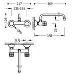 Ese-23 Inbouw keukenset Afstand vanaf muur 360 mm 123330, Ophalen of Verzenden, Nieuw