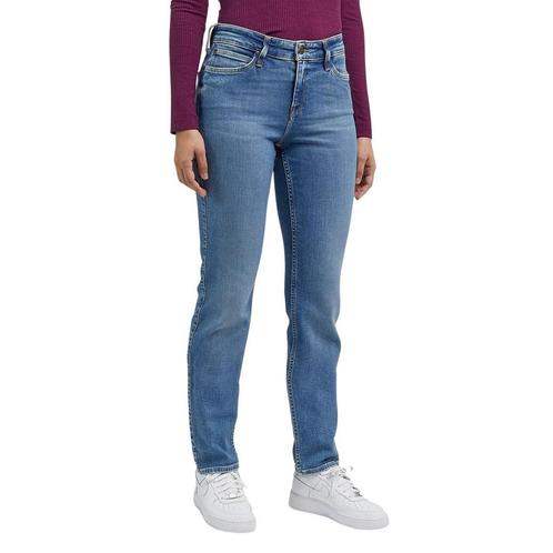 -50% Lee  Lee Marion straight bright storms  maat 28-31, Kleding | Dames, Spijkerbroeken en Jeans, Blauw, Nieuw, Verzenden