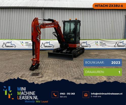 HITACHI ZX38U-6 minigraver | speedlease vanaf € 319,- p/w, Zakelijke goederen, Machines en Bouw | Kranen en Graafmachines, Graafmachine