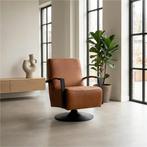 Leren draaifauteuil Mood - Rancho Cognac (cognac) -, Huis en Inrichting, Fauteuils, Nieuw, Ophalen of Verzenden, 50 tot 75 cm