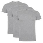 3 pack t-shirt Dogo Premium Licht Grijs, Overige kleuren, Roly, Verzenden, Nieuw