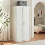 Kledingkast Finning 176x80x52 cm wit [en.casa], Verzenden, Nieuw