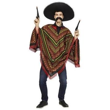 Voordelige Mexicaanse verkleedkleding poncho  - Mexicaanse..