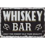 Wandbord - Whiskey Bar Only The Finest Old Time Quality, Nieuw, Ophalen of Verzenden