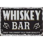 Wandbord - Whiskey Bar Only The Finest Old Time Quality, Huis en Inrichting, Ophalen of Verzenden, Nieuw