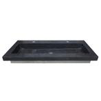 Wastafel BWS Stone 120x46 cm met 2 Kraangaten Hardsteen, Doe-het-zelf en Verbouw, Sanitair, Ophalen of Verzenden, Nieuw, Overige typen