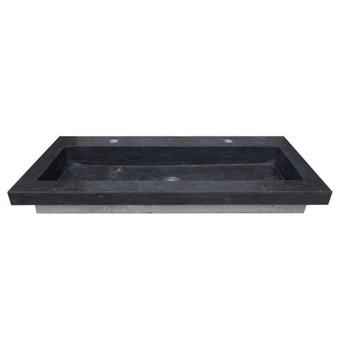 Wastafel BWS Stone 120x46 cm met 2 Kraangaten Hardsteen, Doe-het-zelf en Verbouw, Sanitair, Overige typen, Nieuw, Ophalen of Verzenden