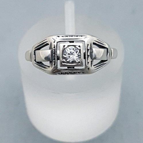 Zilver, Art Deco, Bergkristal (Getest!) - Ring, Antiek en Kunst, Kunst | Designobjecten