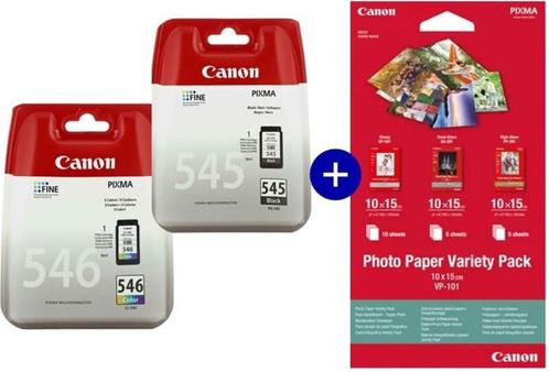 Canon PG-545 & CL-546 - Inktcartridge - 1x Zwart / 1x Kleur, Computers en Software, Printerbenodigdheden, Verzenden