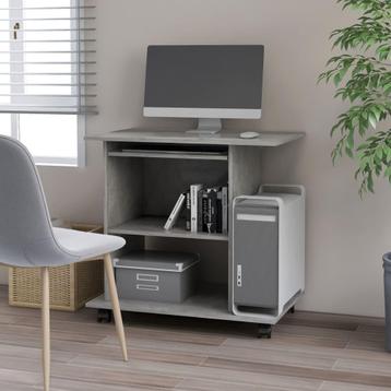 vidaXL Computerbureau 80x50x75 cm bewerkt hout betongrijs beschikbaar voor biedingen