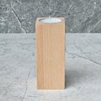 HOCHO Beukenhouten Waxinelichthouder - 50x50x120mm –  Nat., Ophalen of Verzenden, Nieuw