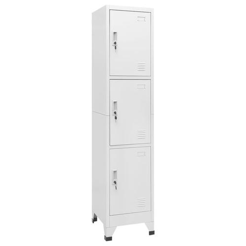 vidaXL Lockerkast met 3 vakken 38x45x180 cm, Huis en Inrichting, Kasten | Lockerkasten, Nieuw, Verzenden