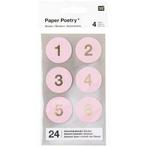 Paper Poetry Adventskalender stickers Roze 24st., Hobby en Vrije tijd, Knutselen, Nieuw, Verzenden