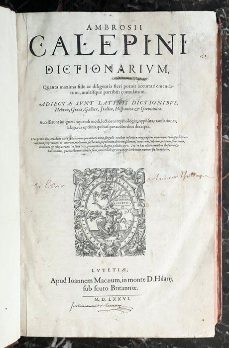 Calepino - Ambrosii Calepini Dictionarium - 1576, Antiek en Kunst, Antiek | Boeken en Bijbels