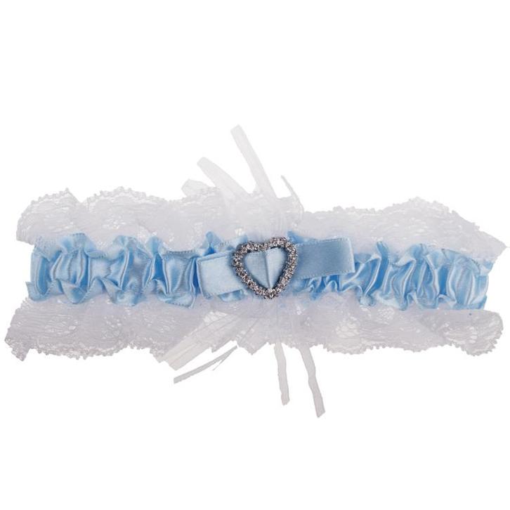 Kousenband wit met blauw NIEUW, Kleding | Dames, Trouwkleding en Trouwaccessoires, Wit, Nieuw, Ophalen of Verzenden