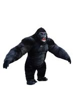 Mega Opblaasbare Mascotte Gorilla Zwart 2 Meter King Kong Ko, Ophalen of Verzenden, Nieuw, Carnaval, Kleding