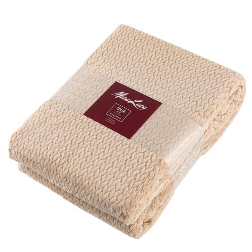 Miss Lucy plaid/woondeken met visgraat patroon 170 x 210 cm, Huis en Inrichting, Woonaccessoires | Plaids en Woondekens, Ophalen of Verzenden