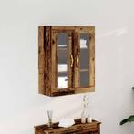 vidaXL Wandkast met glazen deuren 69,5x34x90 cm oud, Verzenden, Nieuw, 50 tot 100 cm, Minder dan 100 cm