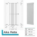 Handdoekradiator Aika Retta 1800 x 595 mm Mat wit, Ophalen of Verzenden, Nieuw, Overige typen