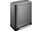 EKO - E-Cube recycling pedaalemmer 28+18 liter - Stainless, Verzenden, Nieuw