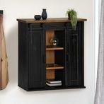 vidaXL Hangkast HALDEN 2 schuifdeuren 75x22,5x70 cm, Huis en Inrichting, Keuken | Keukenelementen, Verzenden, Nieuw, Zwart