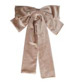 Haarspeld Strik Linten XL Velvet Taupe, Nieuw