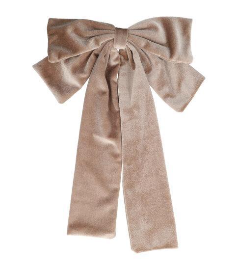 Haarspeld Strik Linten XL Velvet Taupe, Sieraden, Tassen en Uiterlijk, Uiterlijk | Haarverzorging