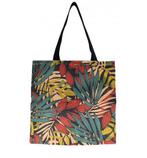 Shopper Jungle Bladeren Patroon Blauw Geel Rood, Verzenden, Nieuw