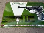 Carl Walther Jagd und Sportwaffenfabrik - Emaille plaat -, Antiek en Kunst