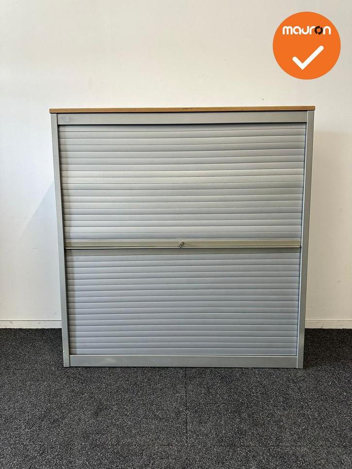 Roldeurkast - Basic - 125x120x47cm - Verticale deuren - Zilv, Zakelijke goederen, Kantoor en Winkelinrichting | Kantoormeubilair en Inrichting