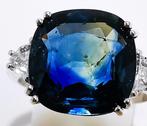 Ring - 18 karaat Witgoud, Zafiro 6,70ct zonder hitte -, Sieraden, Tassen en Uiterlijk, Ringen, Nieuw