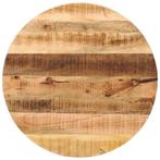Tafelblad rond Ø 80x3,8 cm massief ruw mangohout, Huis en Inrichting, 50 tot 100 cm, Verzenden, Rond, Nieuw