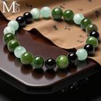 Burmese Jade, Green Larimar & Black Onyx kralenarmband, Antiek en Kunst
