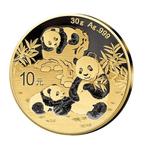 China. 10 Yuan 2025 Panda - mit Ruthenium und 24 Karat