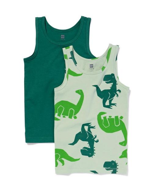 HEMA Kinderhemden stretch katoen dino - 2 stuks groen, Kinderen en Baby's, Kinderkleding | Overige, Nieuw, Verzenden