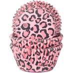 Cupcake Vormpjes HoM Luipaard Roze 50x33mm. 48st., Verzenden, Nieuw