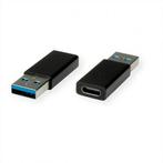 USB A naar USB C adapter | Value | USB 3.0 (Zwart), Computers en Software, Pc- en Netwerkkabels, Nieuw, Verzenden