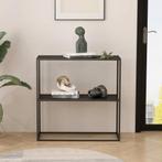 [en.casa] Console tafel Strömstad sidetable 80x79,5x26 cm zw, Huis en Inrichting, Verzenden, Nieuw