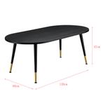 Salontafel Fontana 120x60x47 cm zwart eikenkleurig en zwart, Huis en Inrichting, Tafels | Salontafels, Verzenden, Nieuw