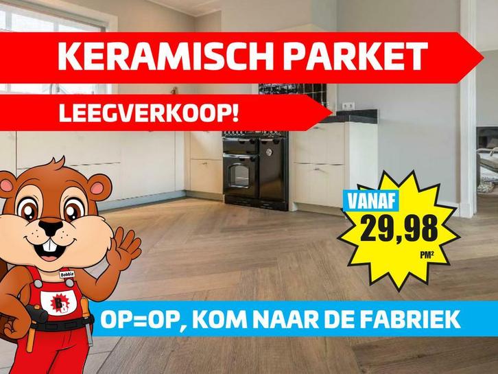 Keramisch Parket LEEGVERKOOP!, Doe-het-zelf en Verbouw, Vloerdelen en Plavuizen, 10 tot 30 cm, 50 tot 150 cm, 10 m² of meer, Nieuw